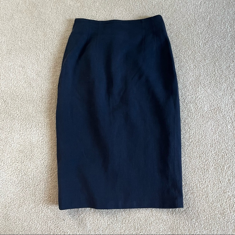 Rena Lange Vintage Navy Pencil Skirt
